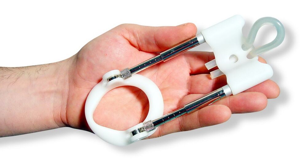 The extender is a device based on the principle of stretching the tissues of the penis
